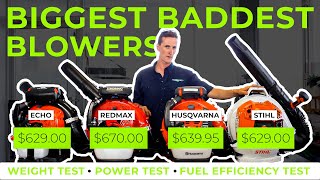 BEST Big Backpack Blower Comparison  STIHL vs ECHO vs REDMAX vs HUSQVARNA [upl. by Adia]