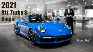 2021 Porsche 911 Turbo S Coupe in quotNogaro Bluequot  Walkaround [upl. by Moore]