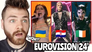 Ukraine 🇺🇦 amp Croatia 🇭🇷 amp Ireland 🇮🇪  LIVE  Grand Final  Eurovision 2024  REACTION [upl. by Abe631]