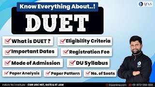 All About DUET Exam Everything You Need To Know [upl. by Ortrud561]