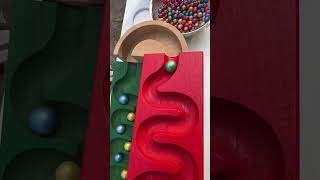 Marble Run Race ☆ Wooden slope  transparent pipe asmr [upl. by Chadbourne]