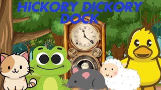 Hickory Dickory Dock⏰🐭🐱🐦🐶 toddler rhymes kids educational learn counting 1 till 10 number song [upl. by Pammi27]