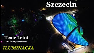 Szczecin Teatr Letni im Heleny Majdaniec iluminacja 4K [upl. by Moshe]