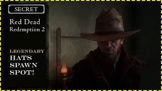 Red Dead Redemption 2 Secret Legendary Hats Spawn spot  Cattleman Hat Rodeo Hat Cutter Hat [upl. by Denyse]