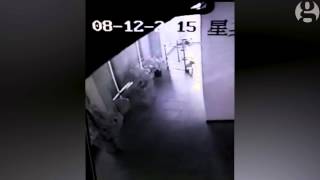 Huge explosion in Tianjin China caught on CCTV [upl. by Ellennahs]