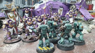 Sons of Horus vs Emperors Children 4000 point Horus Heresy battle report [upl. by Constancy573]