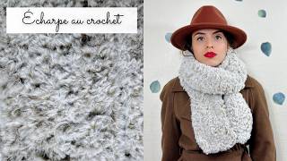 Comment faire une écharpe au crochet 🧶 Tuto crochet SUPER RAPIDE 🧶 Idéal pour débutant  DIAGRAMME [upl. by Saddler]