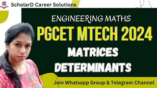 Linear Algebra  Engineering Maths  PGCET 2024 MTech Exam Preparation pgcet2024 pgcet pgcetmtech [upl. by Aneert347]