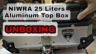 NIWRA Raptor 25 Liters Aluminum Top Box UNBOXING [upl. by Rogers]