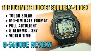 Casio GShock G5600UE Review The Ultimate Budget Solar Powered GShock with Changeable Date Format [upl. by Duhl]