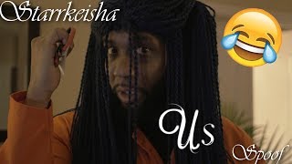 Starrkeisha quotUSquot Spoof 😂✂️ [upl. by Dnomyaw955]