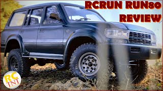 RCRun RUN80 Review Super Scale LC80 Hard Body RC Crawler [upl. by Akirdna]