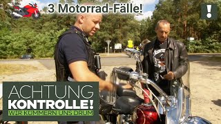 🏍️ So NICHT Verkehrssünder auf ZWEI Rädern 🏍️ 3 MotorradFälle  Kabel Eins  Achtung Kontrolle [upl. by Cardon]