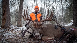 Giant Saskatchewan Archery Whitetail  Pierceland Outfitters [upl. by Weil]