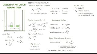 Agitation Tank Design Calculations  Agitation and Mixing Equipment Design [upl. by Crenshaw]