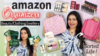 Best ORGANIZERS from AMAZON  Makeup KitTravel BagClothingStorage  Kashika [upl. by Hgielrebma]