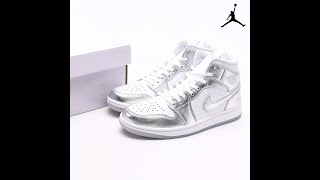 Air Jordan 1 Mid SE Metallic Silver FN5031100 [upl. by Casandra264]