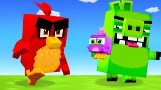 ANGRY BIRDS KIDNAPPED IN MINECRAFT [upl. by Inaliak]