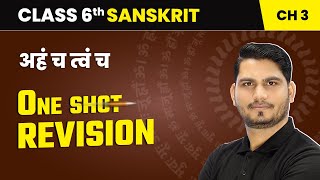 Aham Cha Tvam Cha अहं च त्वं च  One Shot Revision  Class 6 Sanskrit Chapter 3  CBSE 202425 [upl. by Nohsed487]