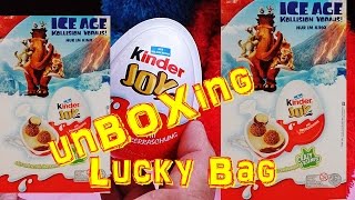 ICE AGE kinder JOY SURPRISE EGG unBOXing Überraschung new Üei Kollision voraus CRAZY Lucky Bag [upl. by Ainex]