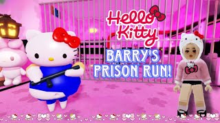 HELLO KITTY BARRYS PRISON RUN  OBBY ROBLOX GAMEPLAY [upl. by Acira349]