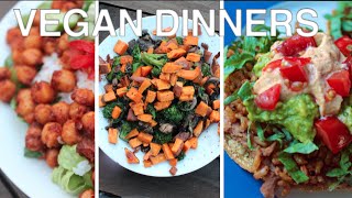 3 Simple  EASY Vegan dinner ideas [upl. by Arjan]