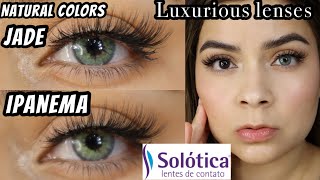 SOLOTICA MOST REAL COLOR CONTACTS ON DARK BROWN EYES Natural colors Jade Ipanema [upl. by Leake433]