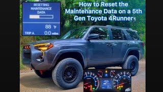 How to Reset the Maintenance Data on a 5th Gen Toyota 4Runner [upl. by Monto564]