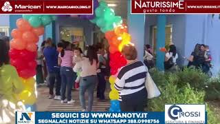 Frattamaggiore Il sindaco inaugura lanno scolastico nellasilo nido che ha frequentato da bambino [upl. by Hayikaz]