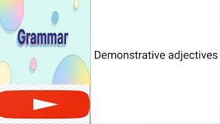 Demonstrative adjective englishgrammar shorts trending viral [upl. by Malinin]