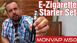 E Zigarette Set MONVAP M50 ohne Nikotin  50 Watt 2ml Tank 1500mAh Akku  umfangreiches Zubehör [upl. by Ahsela]