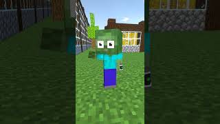 Minecraft on Ping 1000 Baby zombie minecraft shorts [upl. by Alimac]