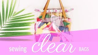 How to sew a clear bag  sewing tutorial [upl. by Hanson443]