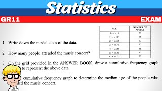 Statistics Grade 11 Exam Questions [upl. by Midge]