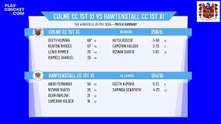 Colne CC 1st XI v Rawtenstall CC 1st XI [upl. by Nylkoorb]