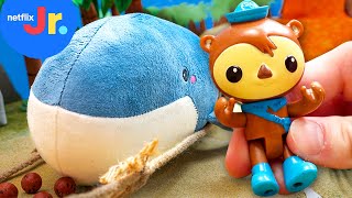 Octonauts Toy Play Whaley Big Lava Rescue 🐋🌋 Octonauts amp the Ring of Fire  Netflix Jr [upl. by Zerep]