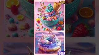 لوخيروك ليلبينات choose Lisa Or Lena candy cake viralvideo tiktok candy trending shorts vs [upl. by Imugem367]