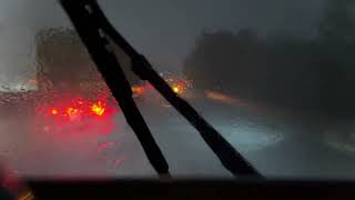 ASMR Relaxing Truck Driving in a Rain Storm at Night in Atlanta [upl. by Aelanej300]