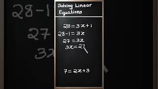 Solving Linear Equations [upl. by Eadnus]