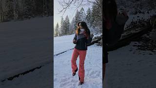 Shuffling at 15° 🥶 shuffling short dance winter snow [upl. by Anived]