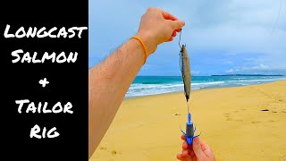 Longcast Ganged Hook Rig  Redhead Beach Salmon [upl. by Bass765]