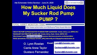 Ask Echometer Session 6 June 24 2020 Liquid in Pump [upl. by Benenson]