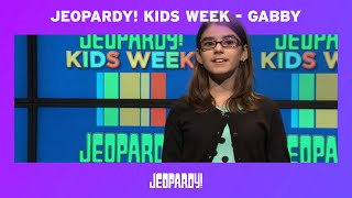 Jeopardy Kids Week  Gabby  JEOPARDY [upl. by Ajnin]