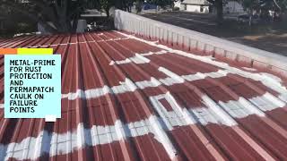 What Can I Do With a Rusted Metal Roof roofrestoration roofpainting roofcoating metalroof [upl. by Yousuf]