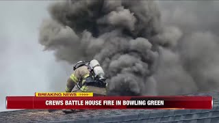 Crews battle house fire in Bowling Green [upl. by Domph182]