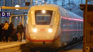 Fernverkehr im Leipziger Hauptbahnhof  ICE 4IC2Br401 etc  zum Fahrplanwechsel 20182019 [upl. by Llecram]