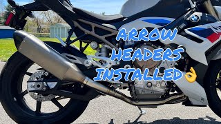 2022 BMW S1000R M Stock exhaust sound VS Arrow exhaust headers with stock Akrapovic [upl. by Doraj]