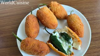 Jalapeño Poppers Recipe by World Cuisine [upl. by Yra]