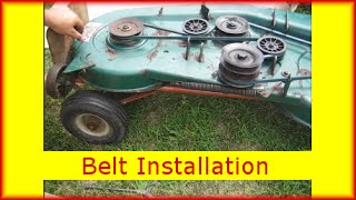 MTD Deck belt replacementinstalled Montgomery Wards Lawn Tractor [upl. by Itnuahsa]