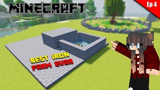 Best Iron Farm Ever in Survival  Minecraft [upl. by Matelda]